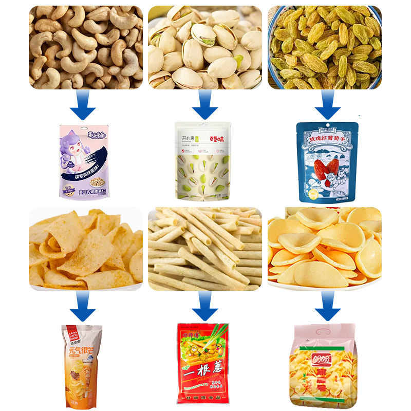 Automatic Vertical Multi-Function Wrapping Filling Plastic Zipper Bag Machine for Cereal Popcorn Pistachio Breakfast Oatmeal - Image 2