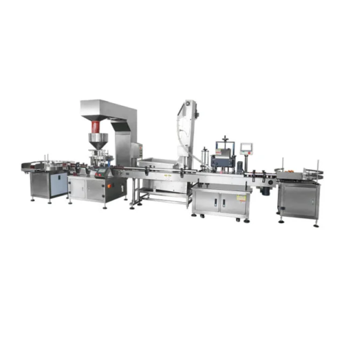 Fully automatic small particle/grain/bean plastic bottle filling machine